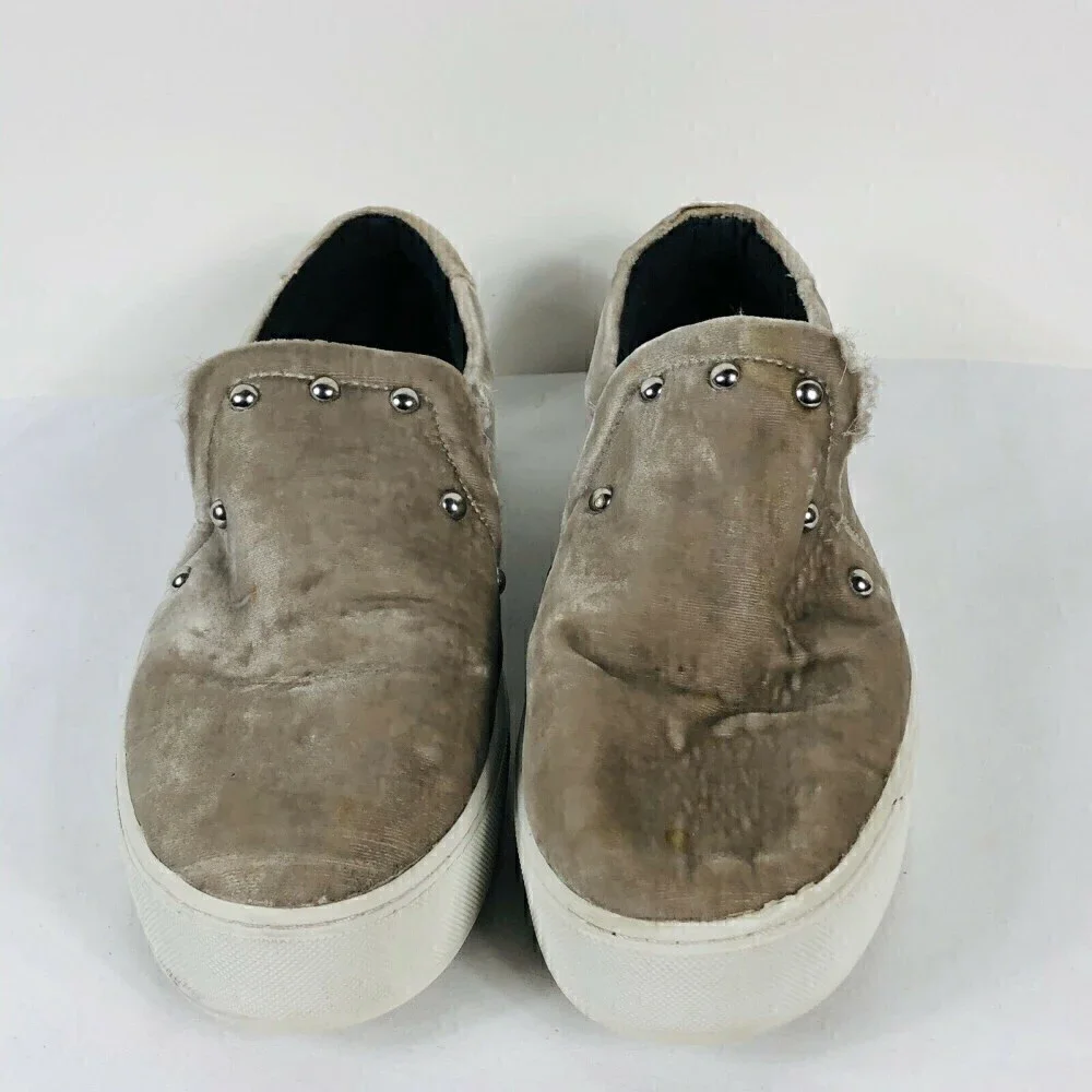 Rebecca Minkoff Size 9.5 Gray Velvet Sneakers